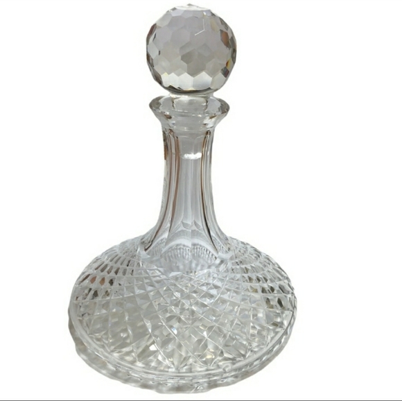 Vintage Cut Lead Crystal Decanter with Stopper